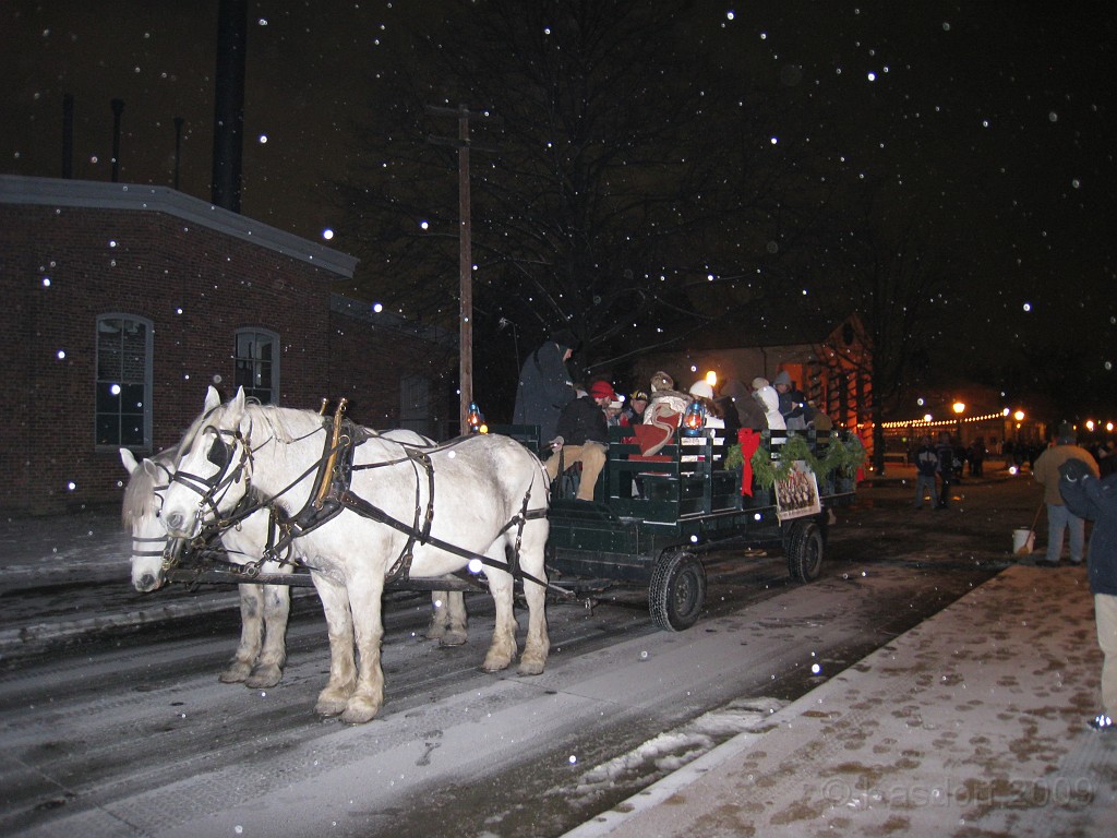 Henry Ford Christmas 2009 036.jpg - Notice the care they take for safety. The put a red light on the horse's ass since it is pretty slow.
